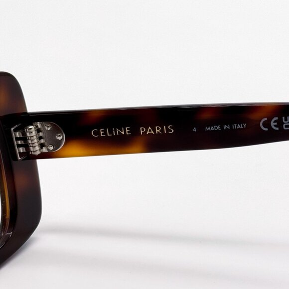 NEW CL50163I 053, SQUARE HAVANA BROWN WOMEN EYEGLASSES CELINE - Picture 9 of 10